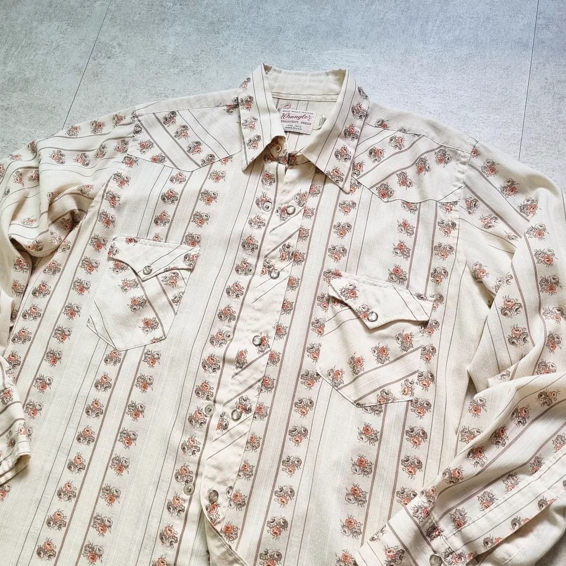 70s USA 랭글러 웨스턴 셔츠 16, L sz 상품이미지2