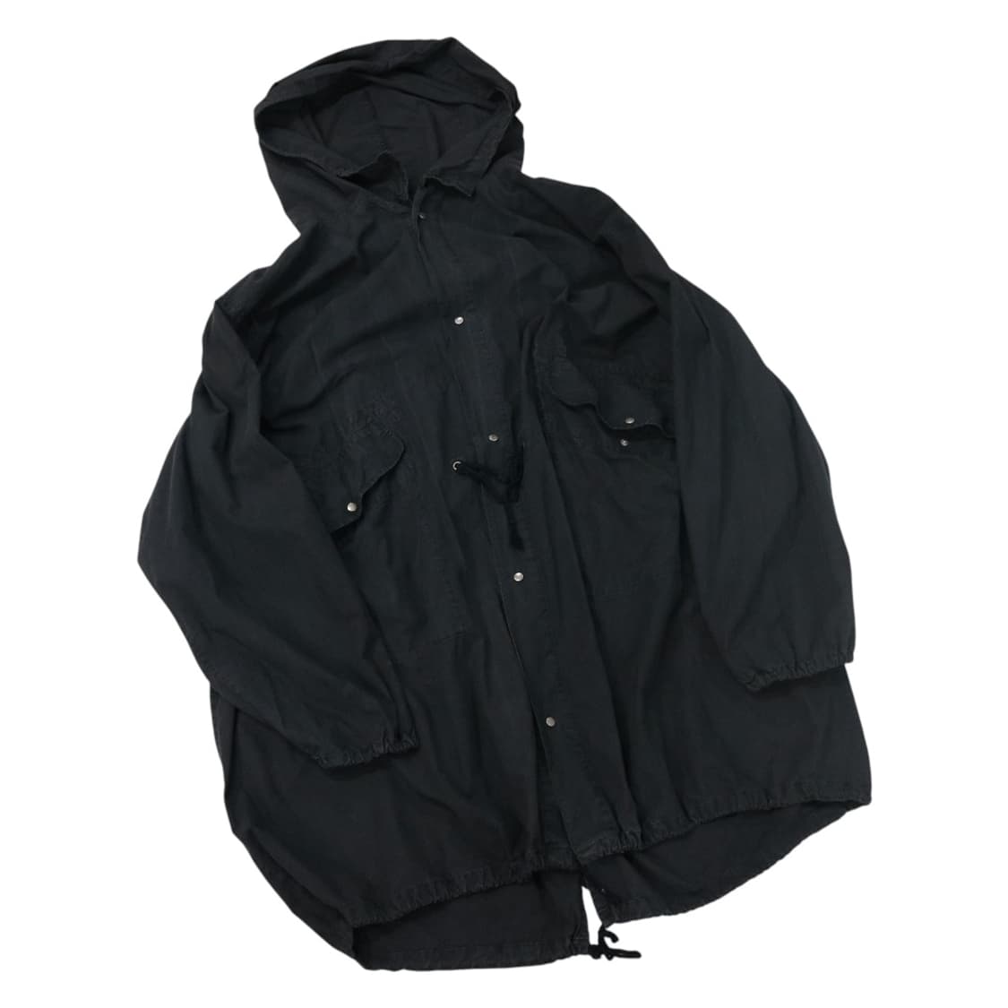 빈티지 블랙 피쉬테일 후드 야상 파카 상품이미지1