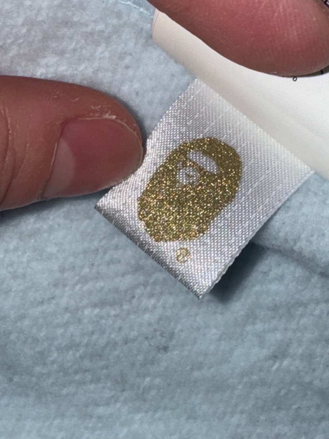 베이프 블루 카모 바시티 블루종 자켓 S 후드집업 샤크 상품이미지4