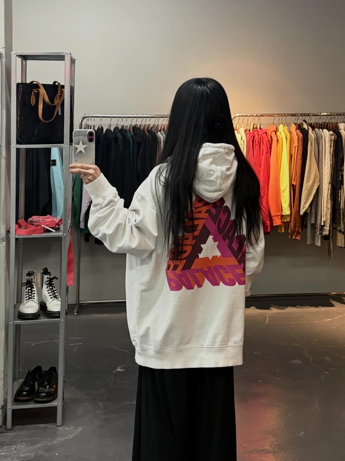 팔라스 P-3D 화이트 후드티 A3822 상품이미지1