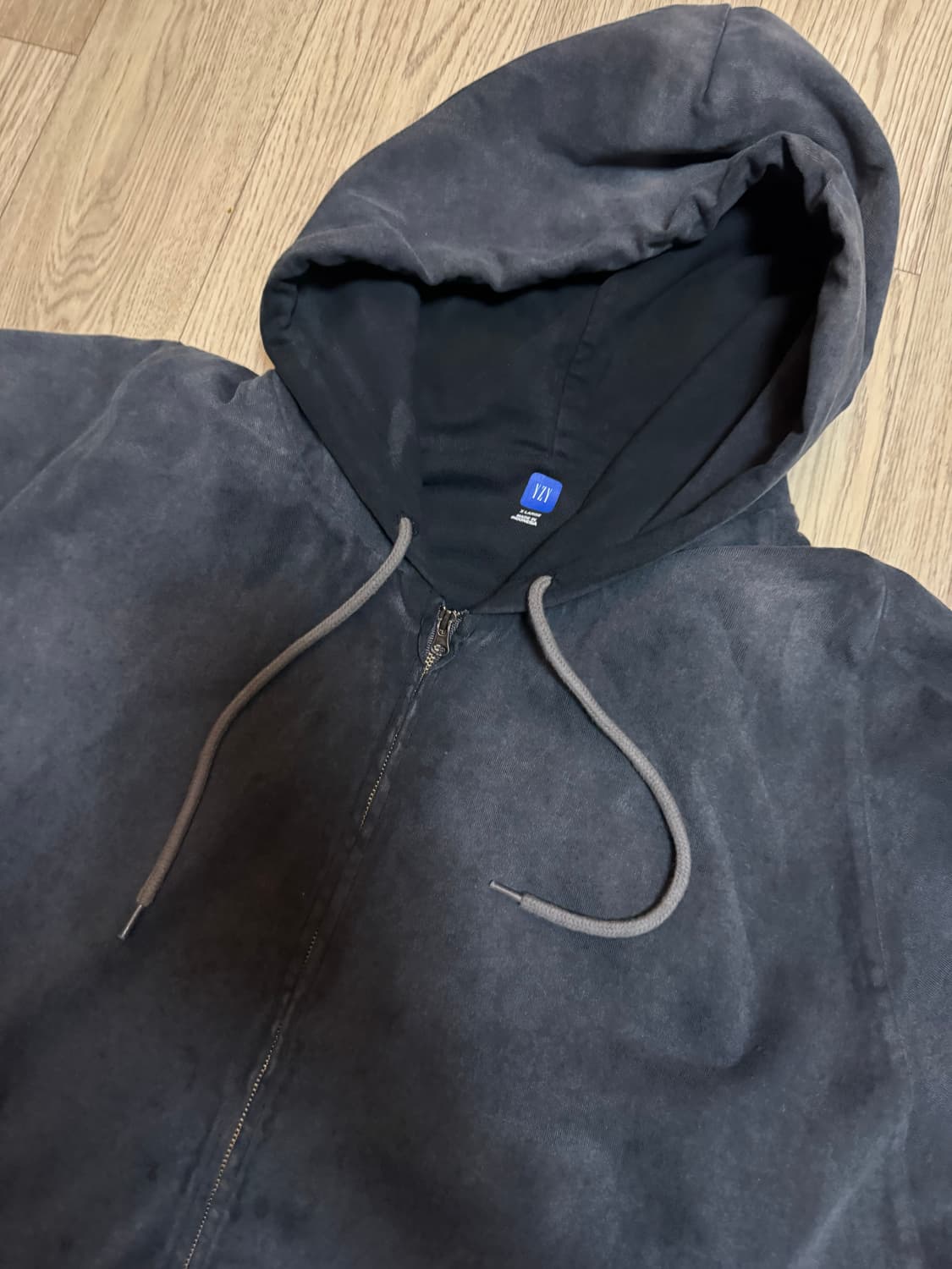 YZY 이지 갭 워싱 후드집업 (후드 끈 버전) 상품이미지2