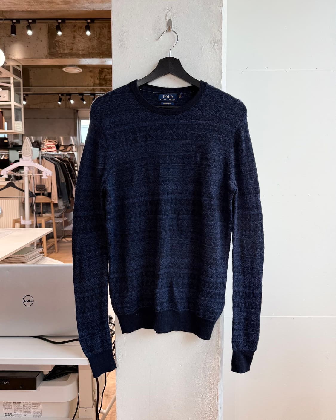 폴로 랄프로렌 네이비 노르딕 라운드넥 니트  상품이미지2