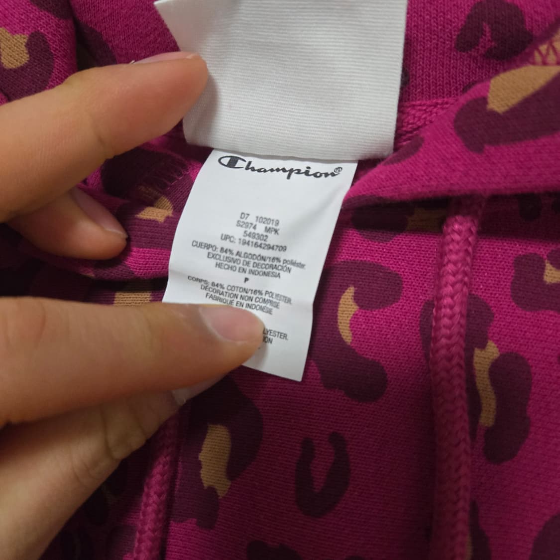 챔피온 리버스위브 레오퍼드 코튼 후드티/ 여성 후드티/ 남성 후드티   상품이미지4