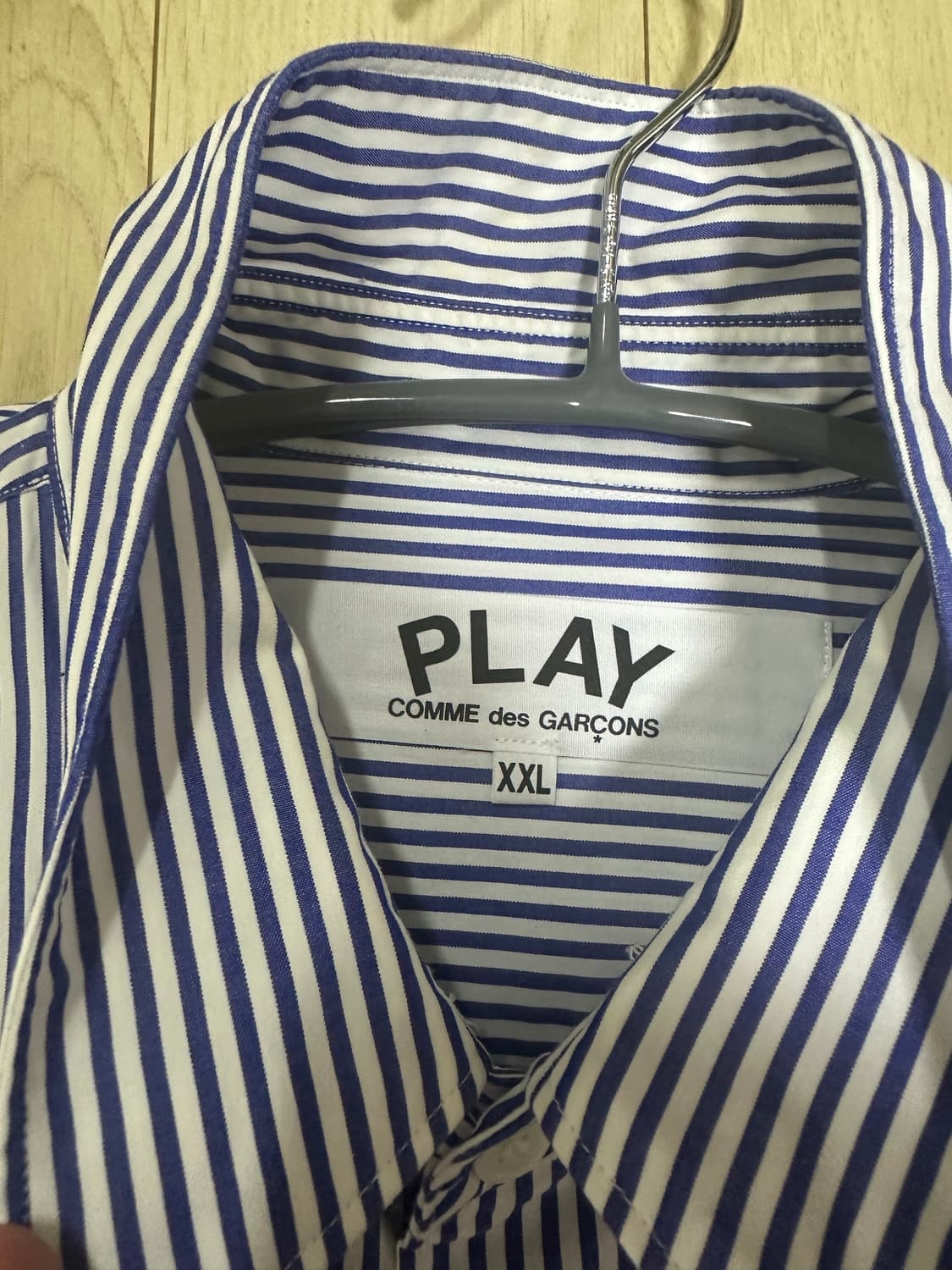 꼼데가르송 play 스트라이프 셔츠 XXL 상품이미지3