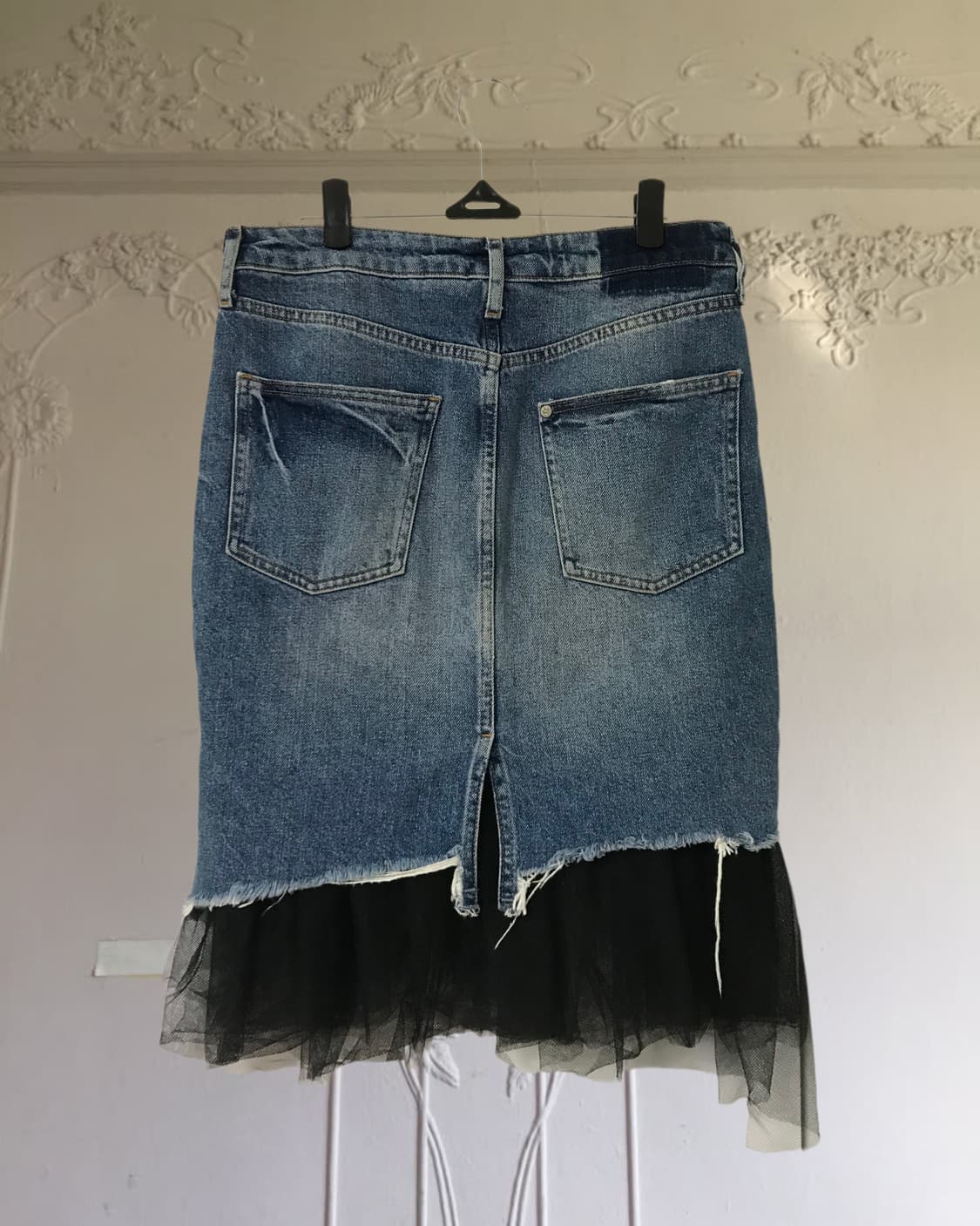 vintage denim sha skirt (29inch) 상품이미지7