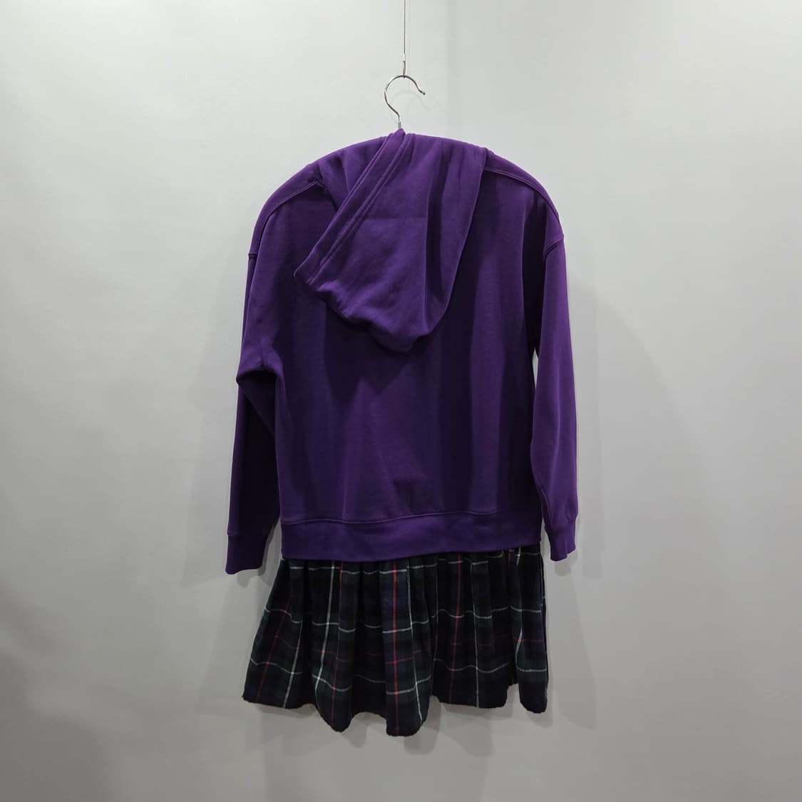 폴로랄프로렌 걸즈 레이어드 후드 체크원피스 L/12/14 상품이미지3