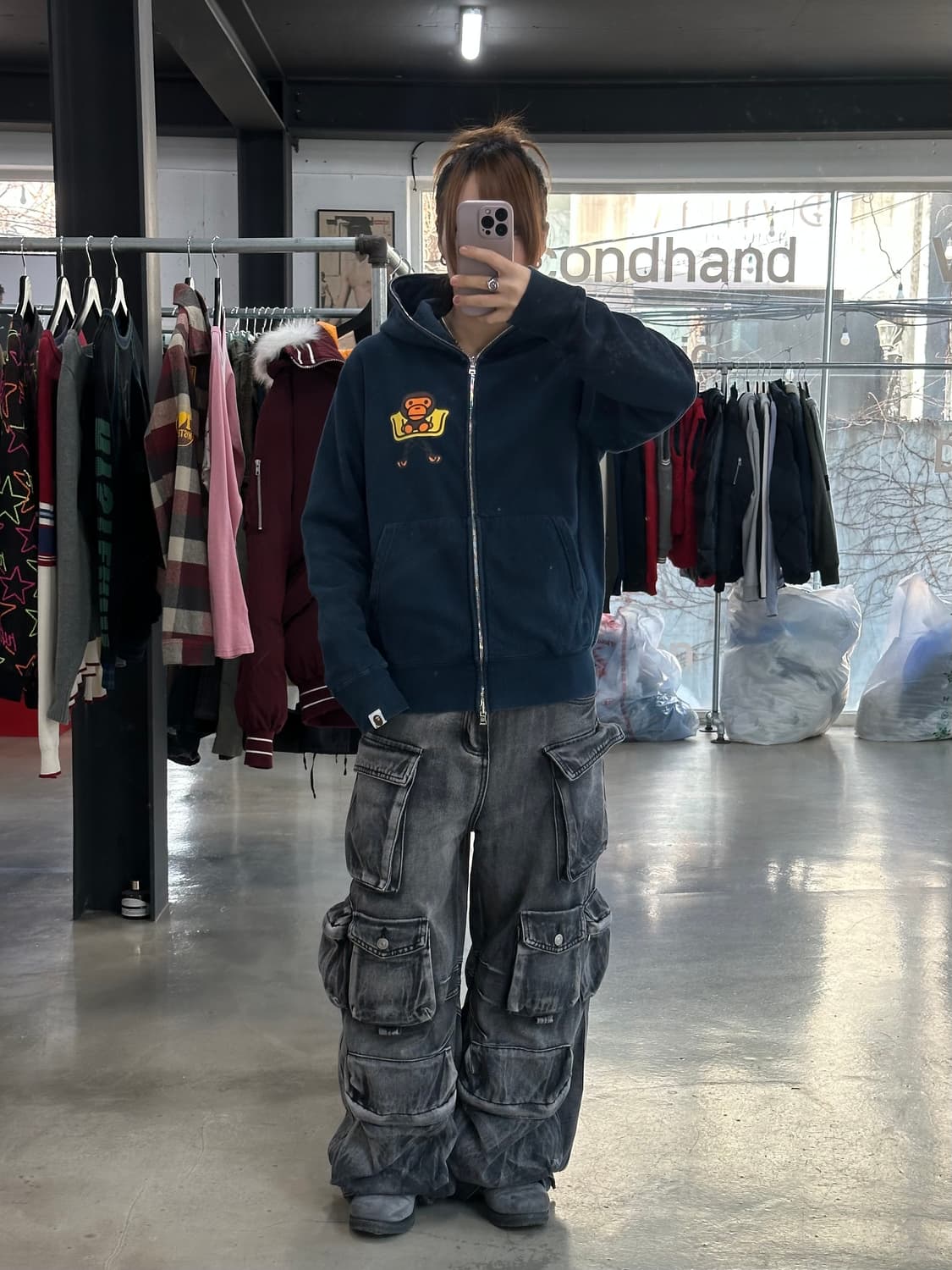 베이프 베이비마일로 풀 후드집업 상품이미지3