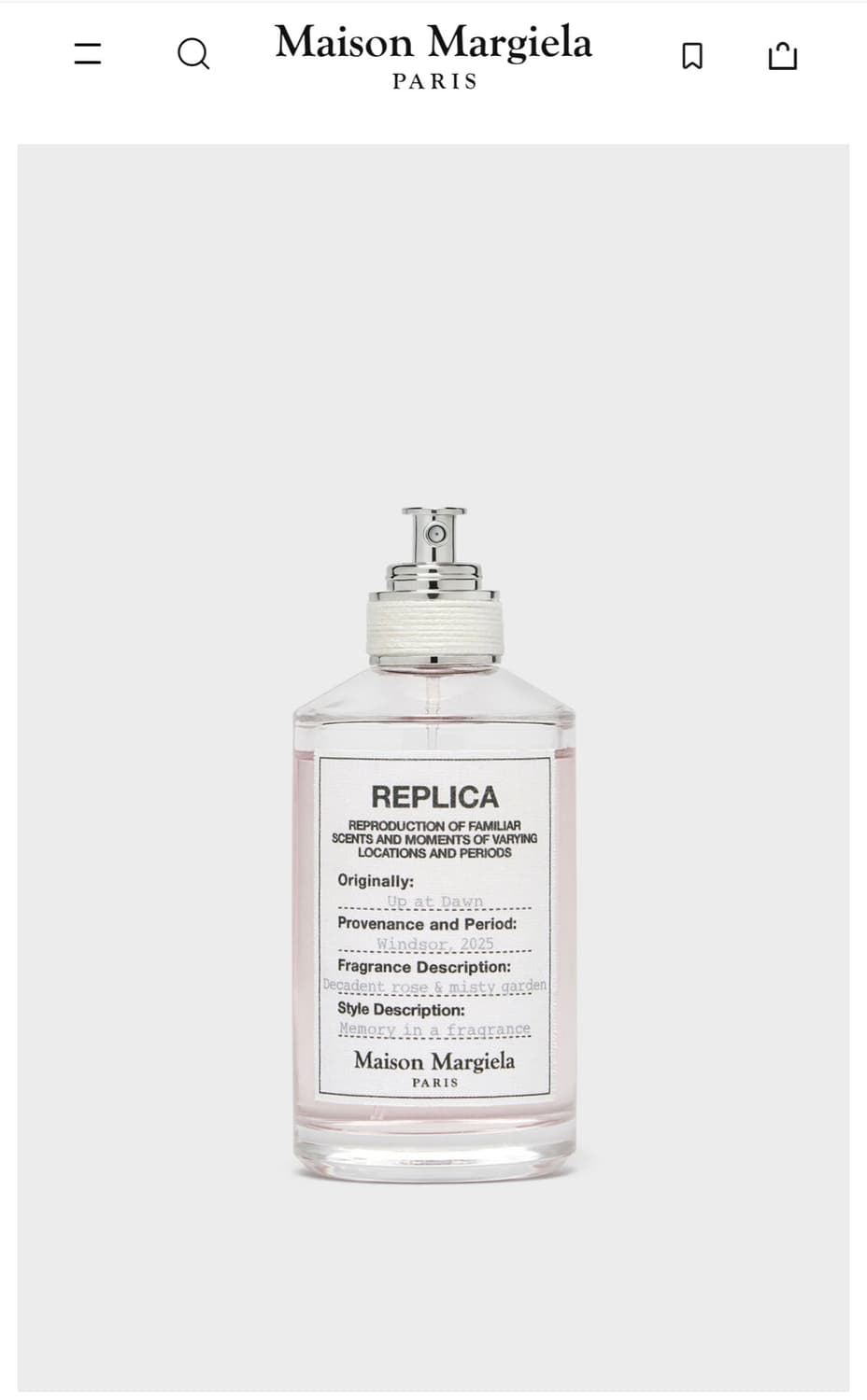 maison-margiela. 레플리카 업 앳 던 오 드 뚜왈렛 새상품 상품이미지1