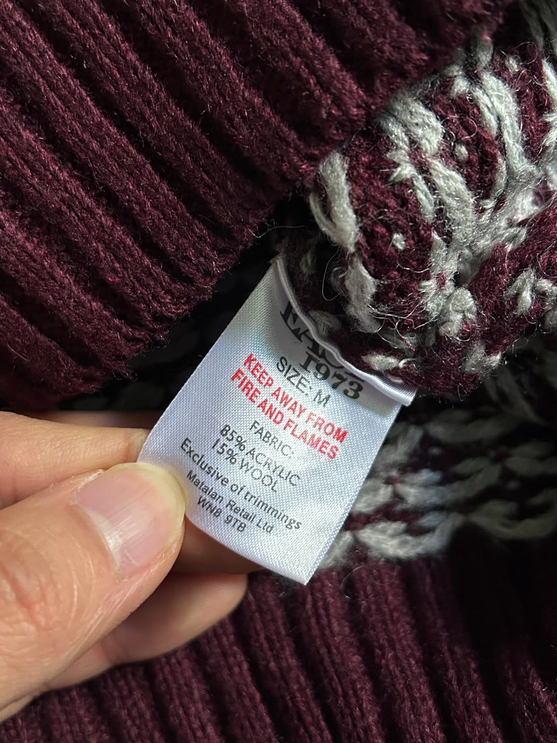 빈티지 버드아이 패턴 아크릴 니트 상품이미지6