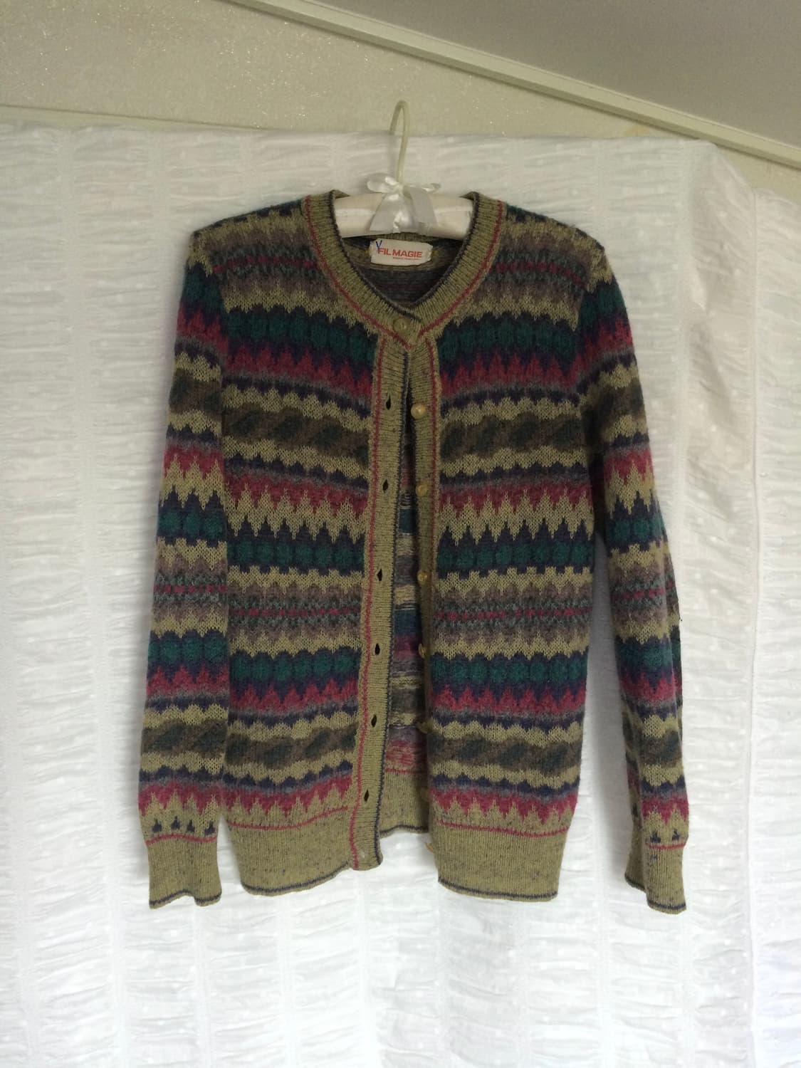 빈티지 fil magie 스트라이프 버튼 니트 가디건  상품이미지7