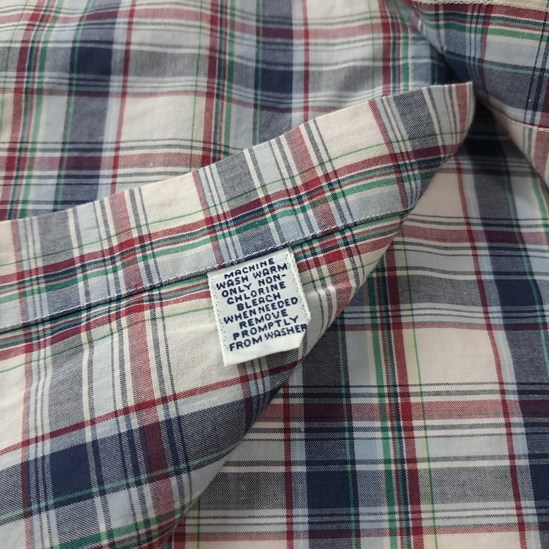 CK456 XL 폴로 90s 클래식 타탄 체크 반팔 셔츠 남방 상품이미지5
