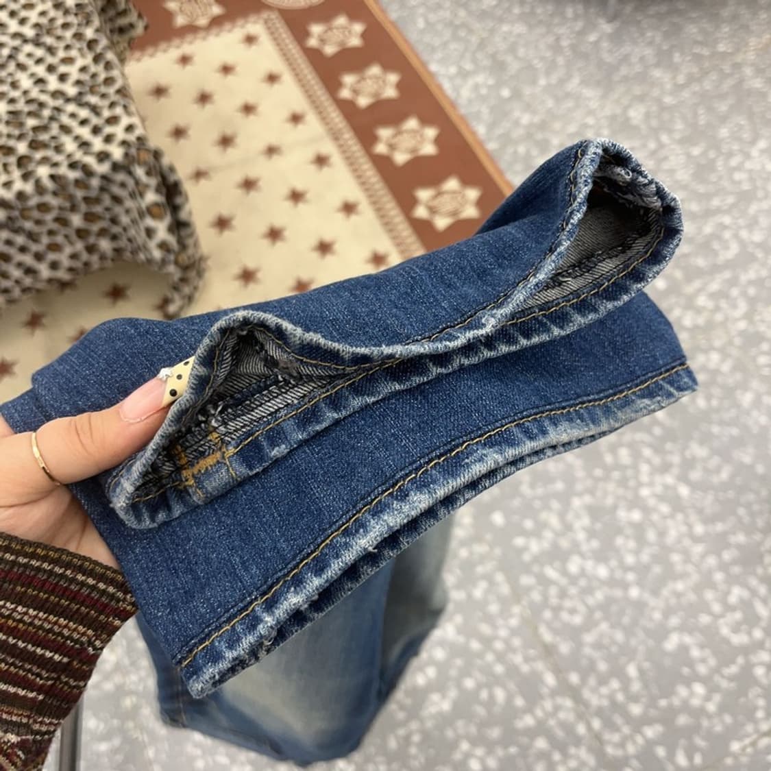 트루릴리전 올드스쿨 레트로 빈티지 부츠컷 데님팬츠 31인치 C09597 상품이미지8