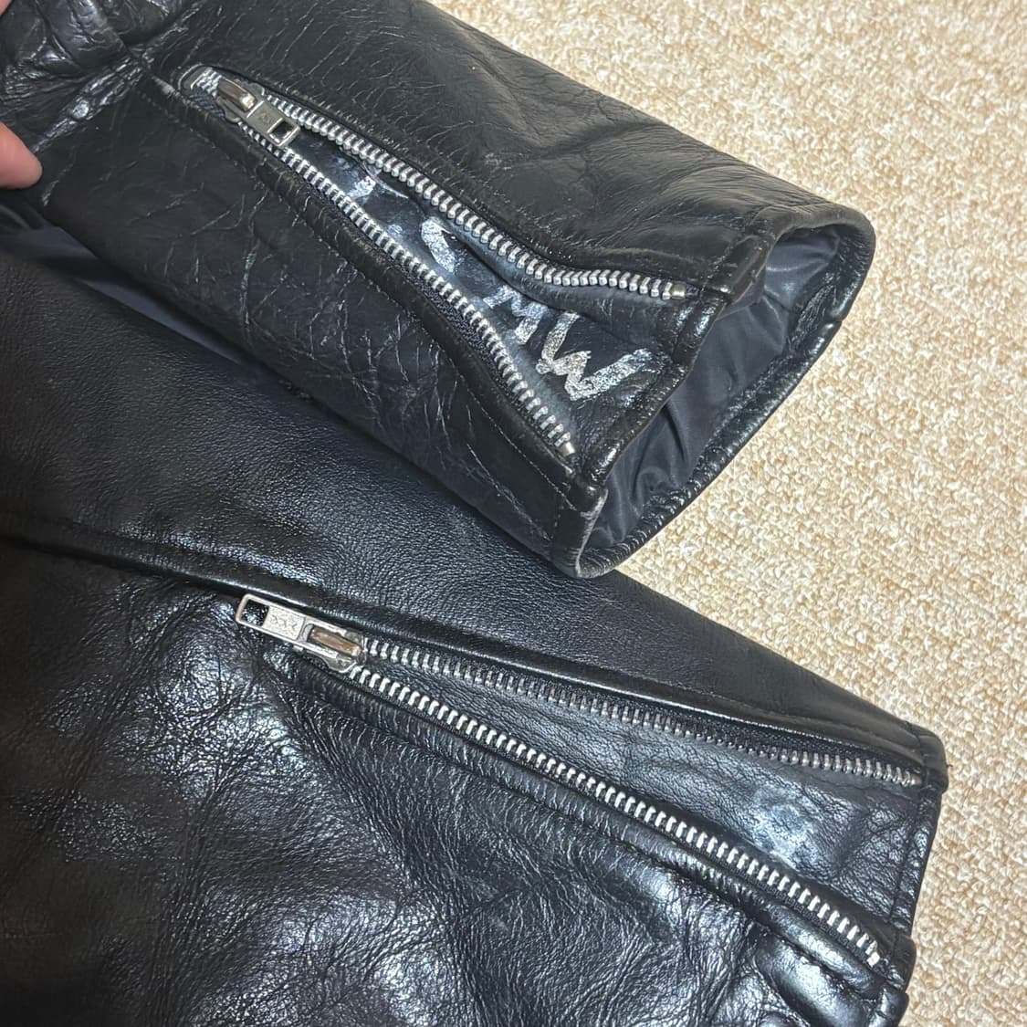 윌슨 더블라이더 가죽자켓 L 상품이미지6