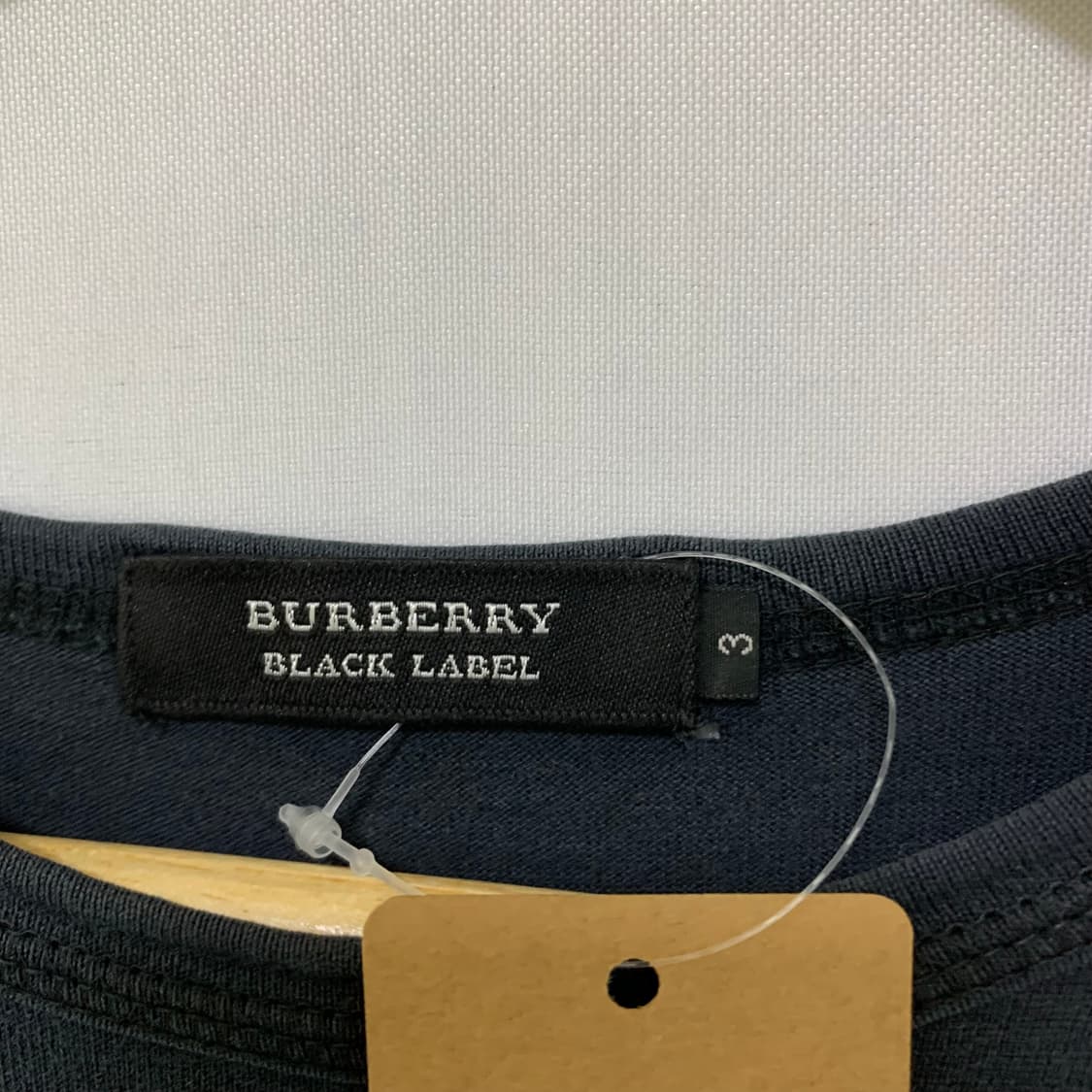 버버리 블랙라벨 빅 로고 프린팅 반팔 티셔츠 블랙 빈티지 남녀공용 00s 상품이미지7