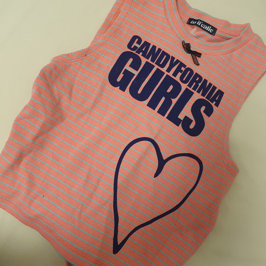 새상품) 애즈이프캘리 백스트링 슬리브리스 상품이미지3