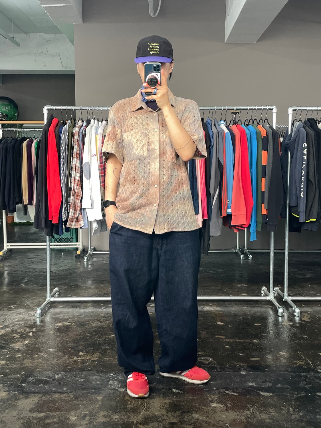 Vivastudio 펀칭 니트 반팔 셔츠 상품이미지3
