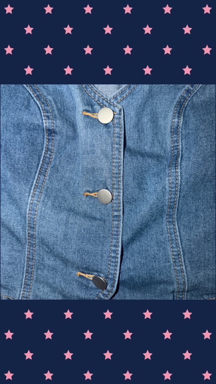 Vintage 청조끼 청베스트 빈티지베스트 상품이미지3