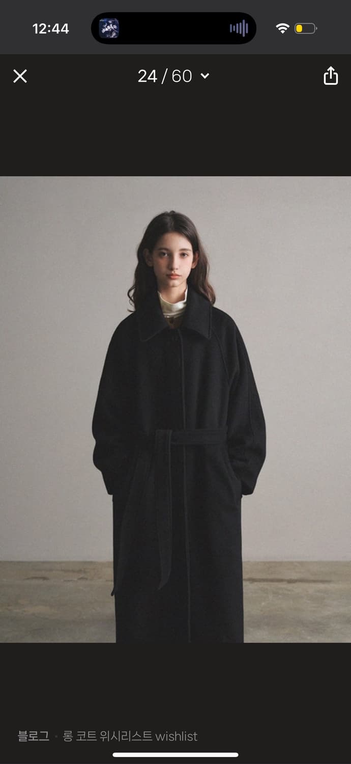 [단종템] 오로(라퍼지포우먼) 발마칸 울 70% 롱코트 블랙 상품이미지2