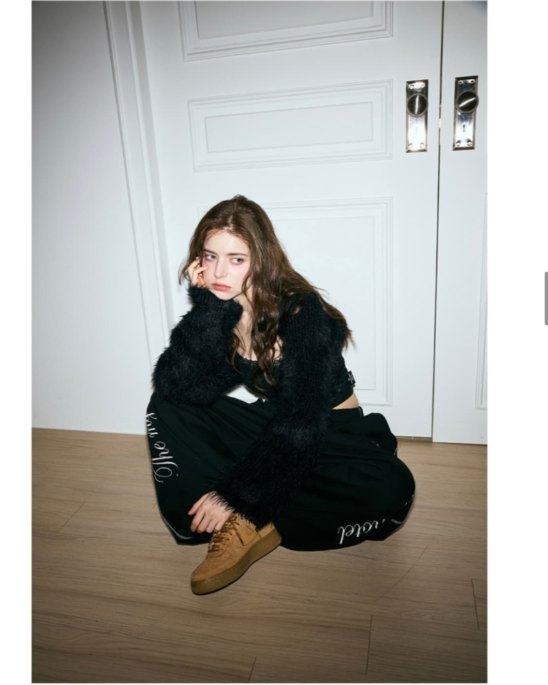 미스테리어스호텔 크롭 퍼 볼레로 블랙 새상품 상품이미지2