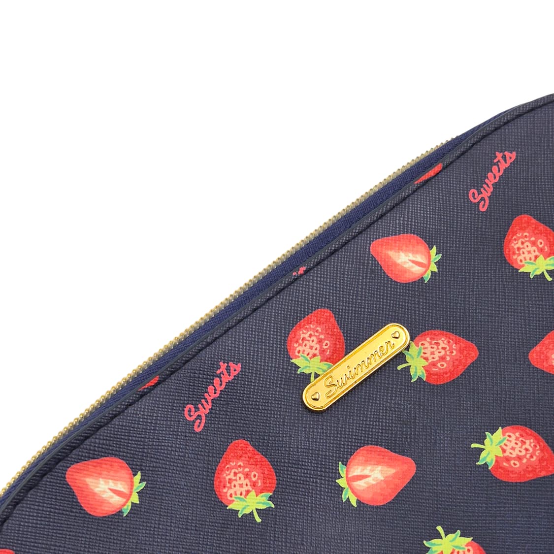 레트로 스위머 딸기 레더 벨트 크로스백 상품이미지3