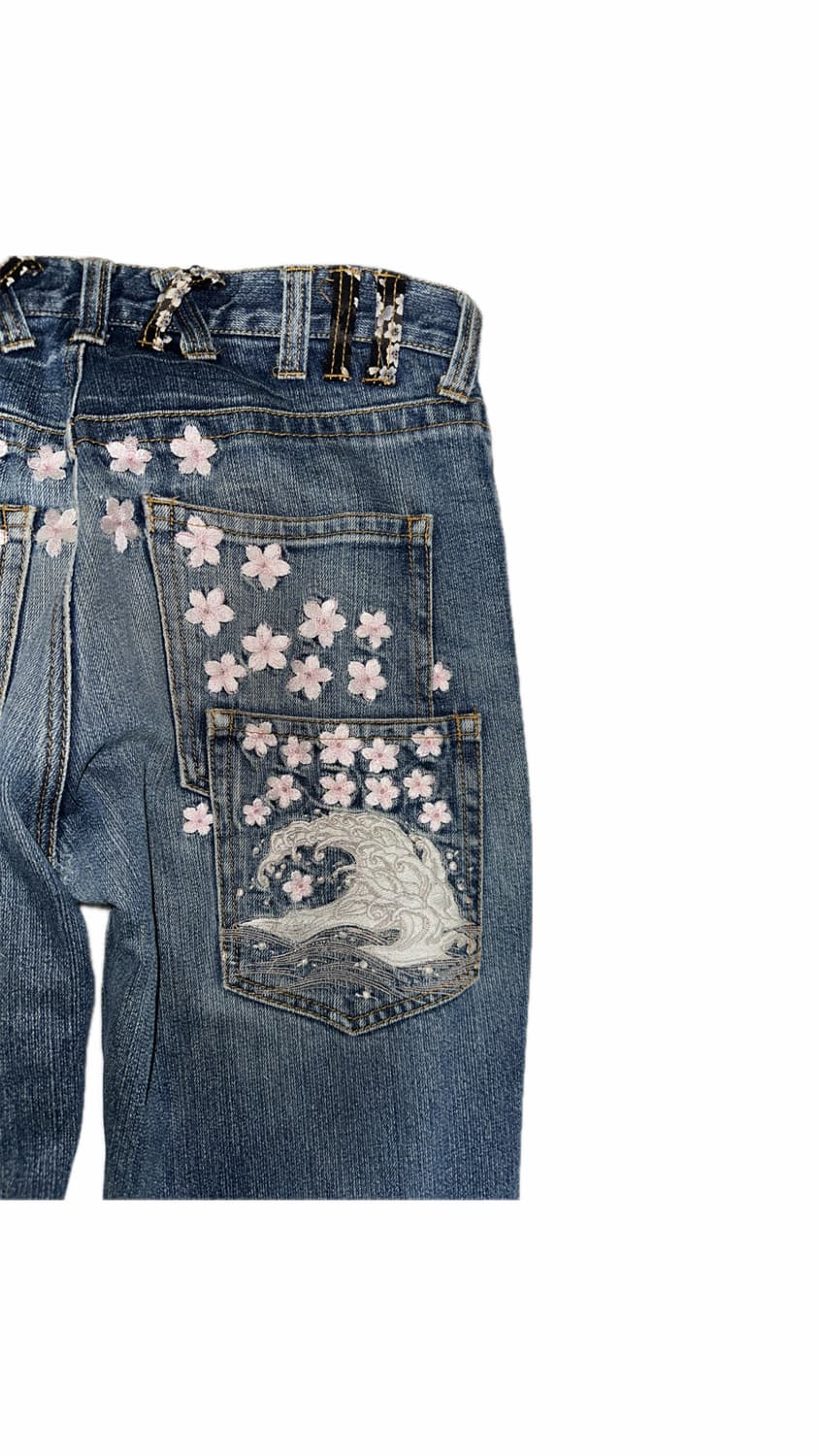 오리엔탈 잉어 자수 데님 상품이미지3