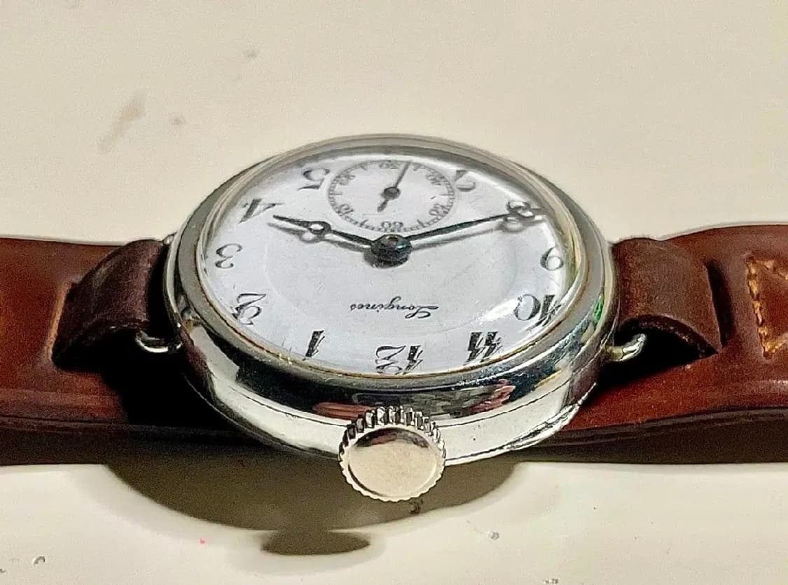 수리완료! 1920년대 론진 트렌치 워치 수동 시계 청침 빈티지 상품이미지4