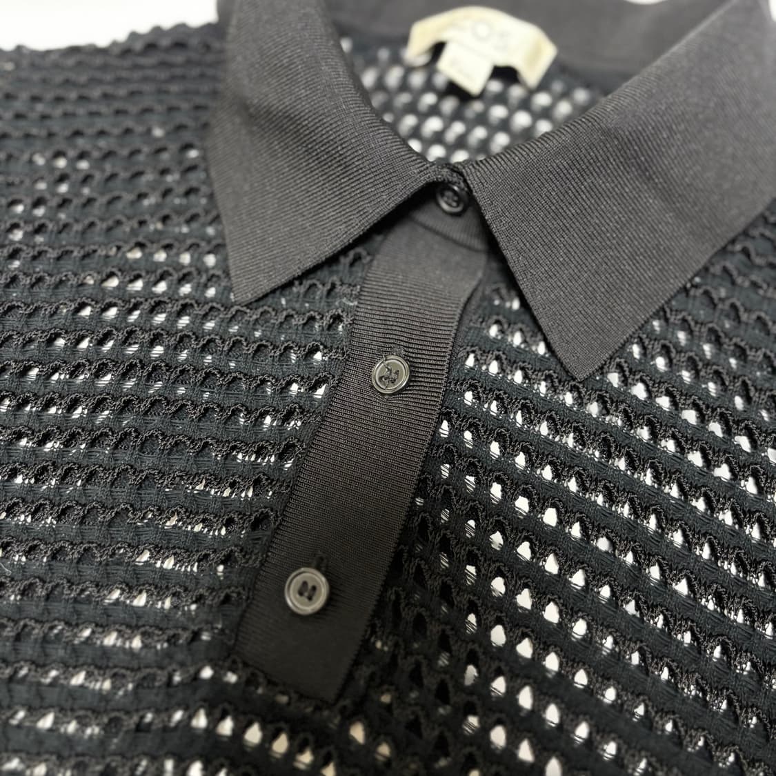 COS(코스) 오픈 니트 메쉬 폴로 셔츠 상품이미지2