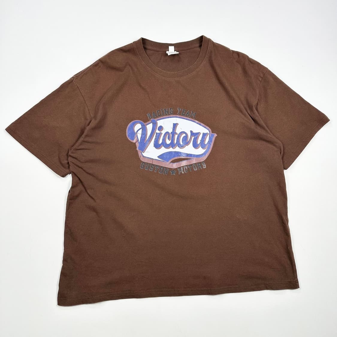 VTG 빈티지 브라운 센터 로고 반팔 티셔츠 (XL) 상품이미지2