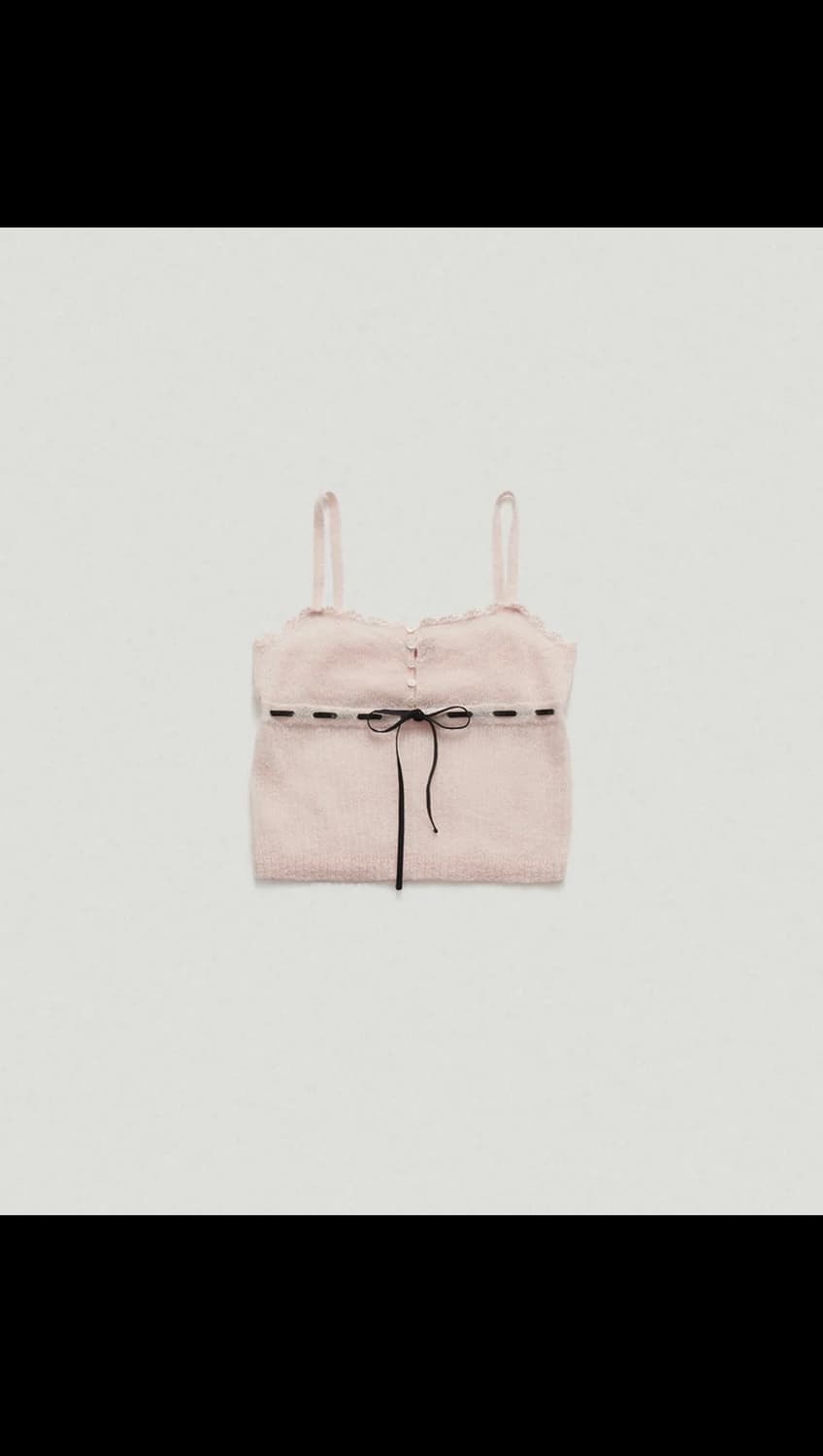 더바넷 슬리브리스 니트 Plery Lace Knit Sleeveless 상품이미지1