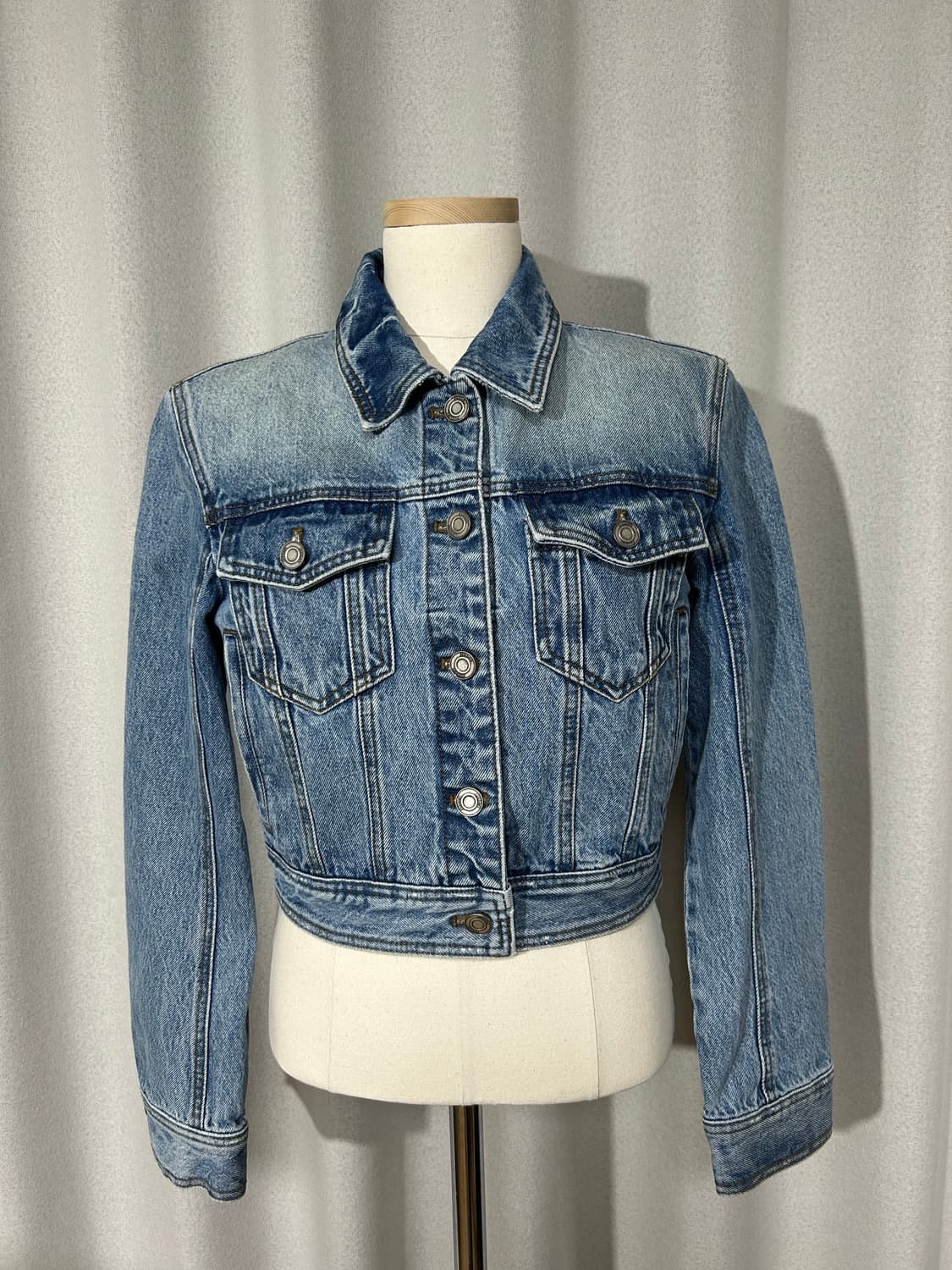 준지 데님 크롭 자켓 상품이미지1