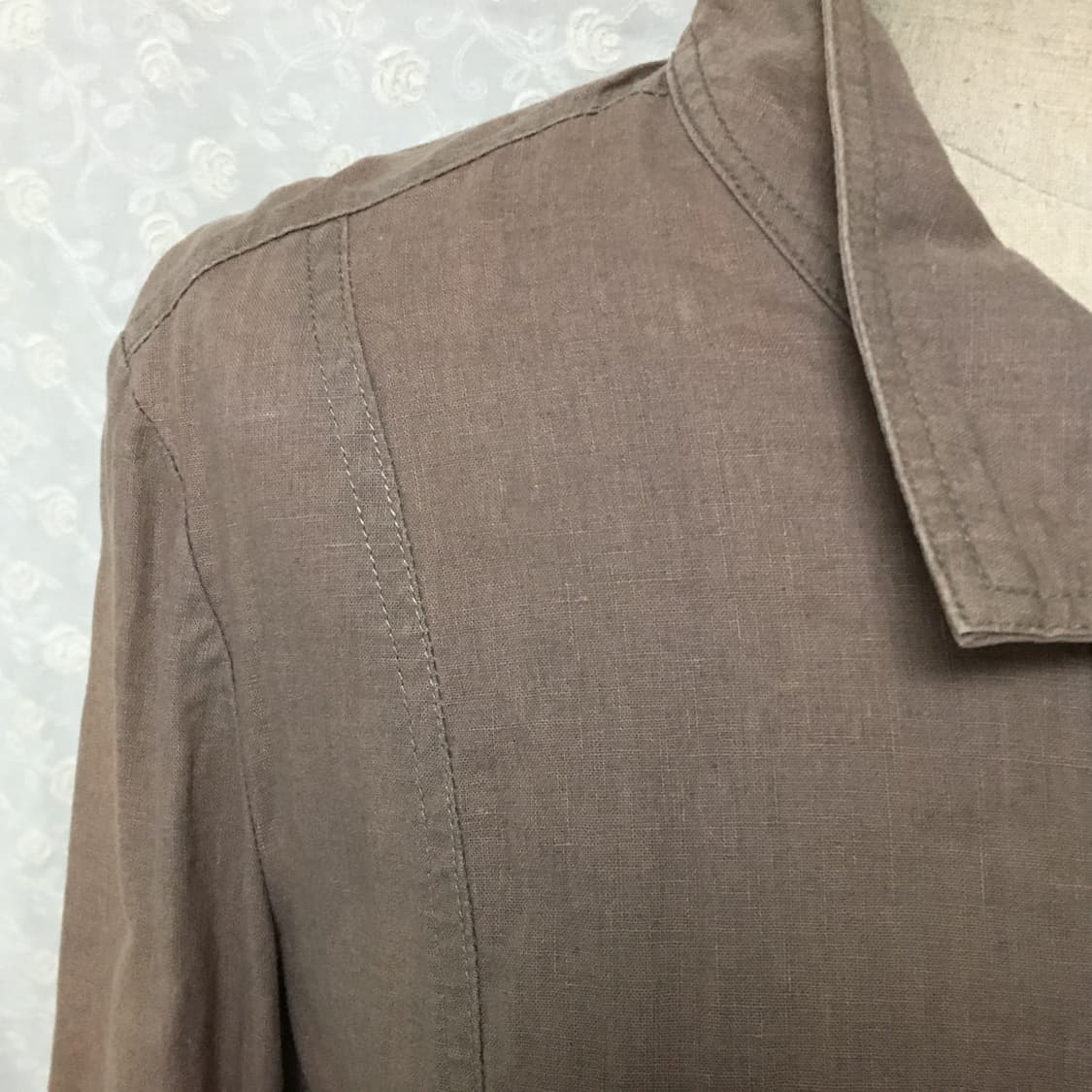 빈티지 아트 레이스 포인트 슬림핏 자켓 (모카 브라운) 상품이미지5