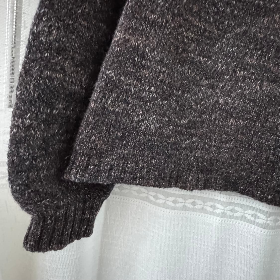 올리브데올리브 다크브라운 멜란지 리본 니트 55 상품이미지3