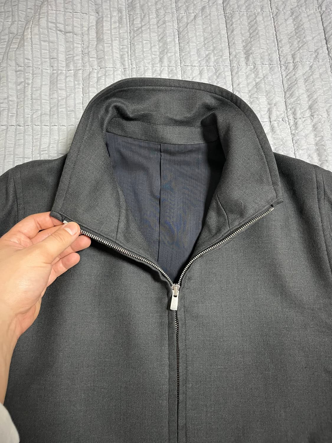 (4) irenisa 이네리사 2way 그레이 울 집업 상품이미지3