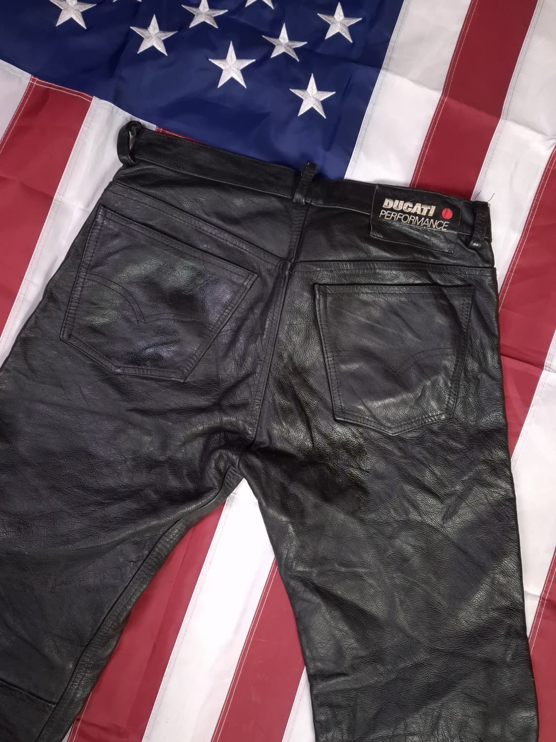 오리지날 일본판 두카티 우먼용(공용) 리얼레더 라이더 팬츠 상품이미지2