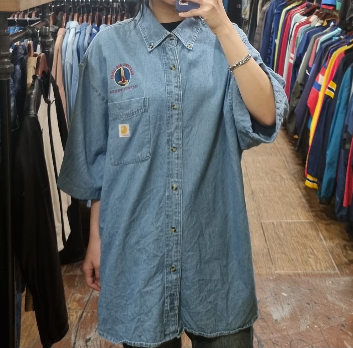 [Hi] 칼하트 데님  반팔 셔츠 상품이미지2