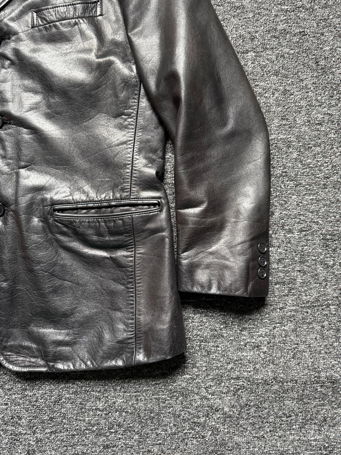 빈티지 카우 레더 자켓 상품이미지10