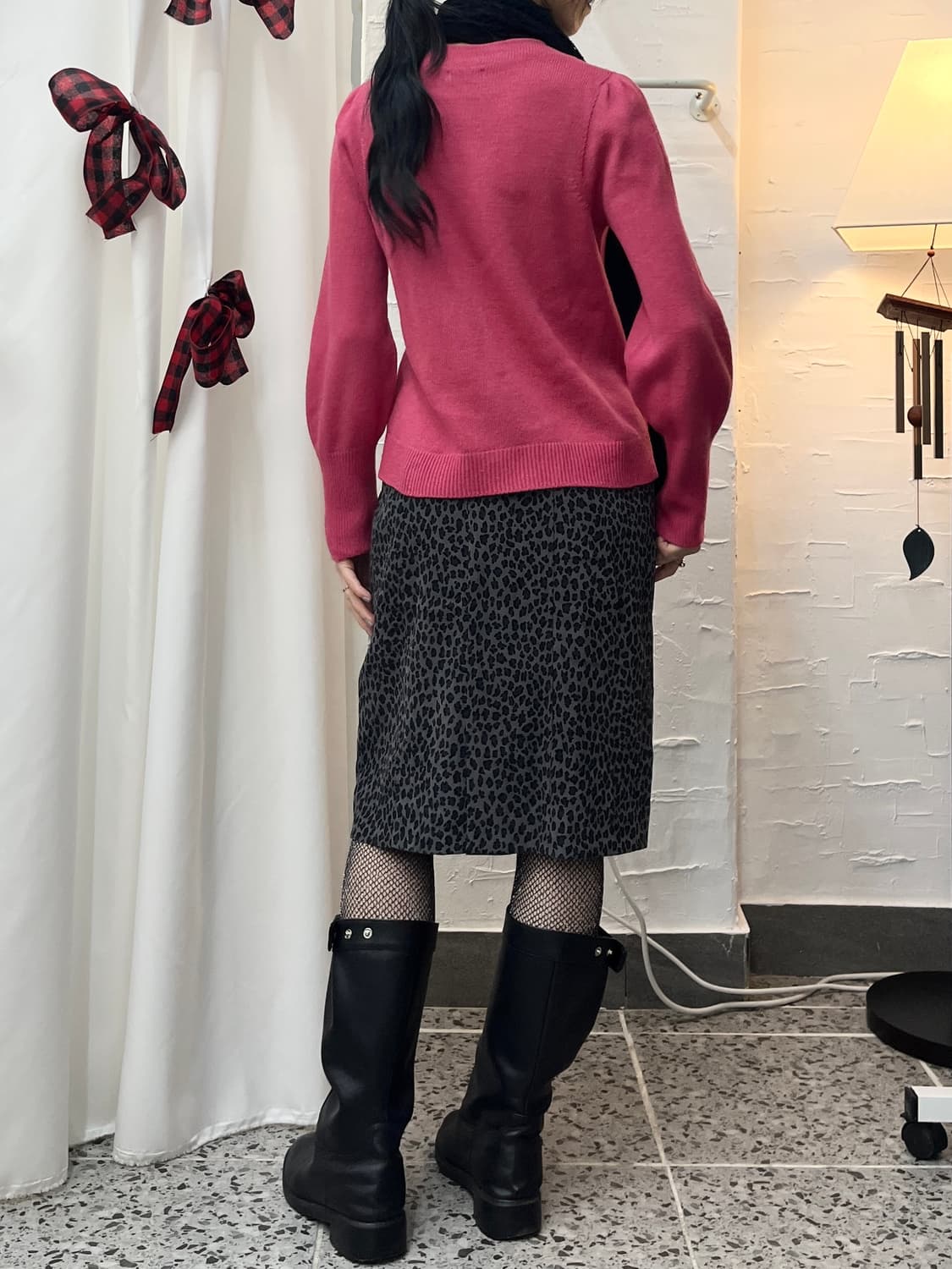 fuchsia puffed knit 상품이미지3