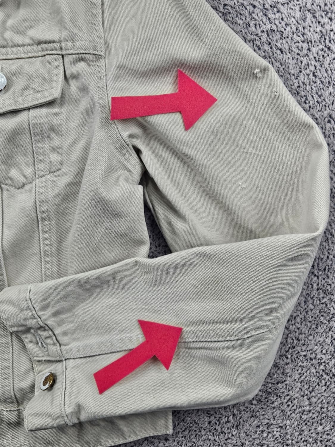 폴로진스컴퍼니 크림 데님 트러커 자켓 ( XL ) / 11633 상품이미지6