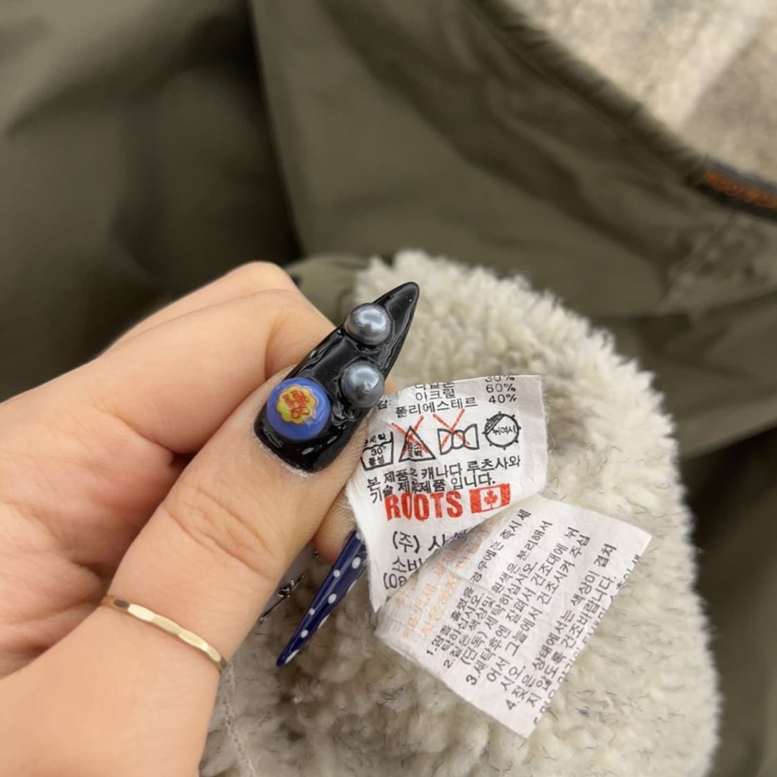 루츠 빈티지 빅포켓 올리브카키 양털 반집업 아노락 100 C08698 상품이미지7