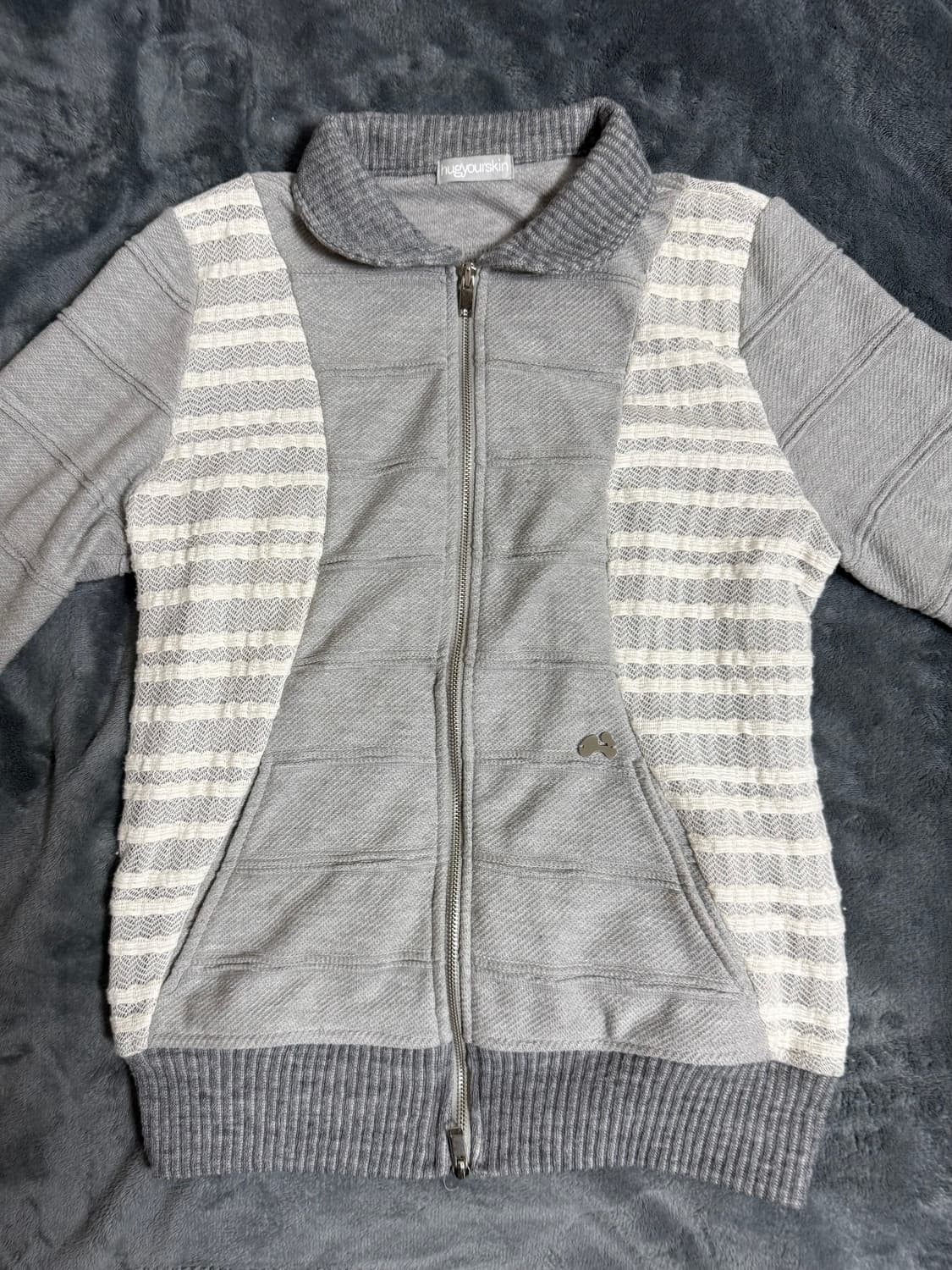 허그유어스킨 플랩 니트집업 그레이 상품이미지4