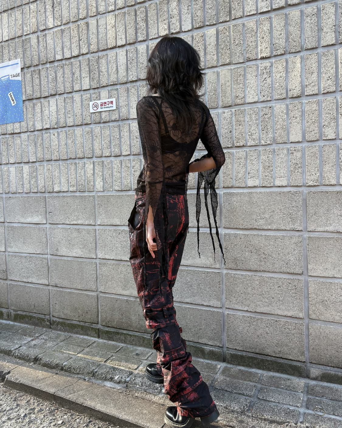 올 페인팅 디테일 레이버 팬츠 상품이미지4