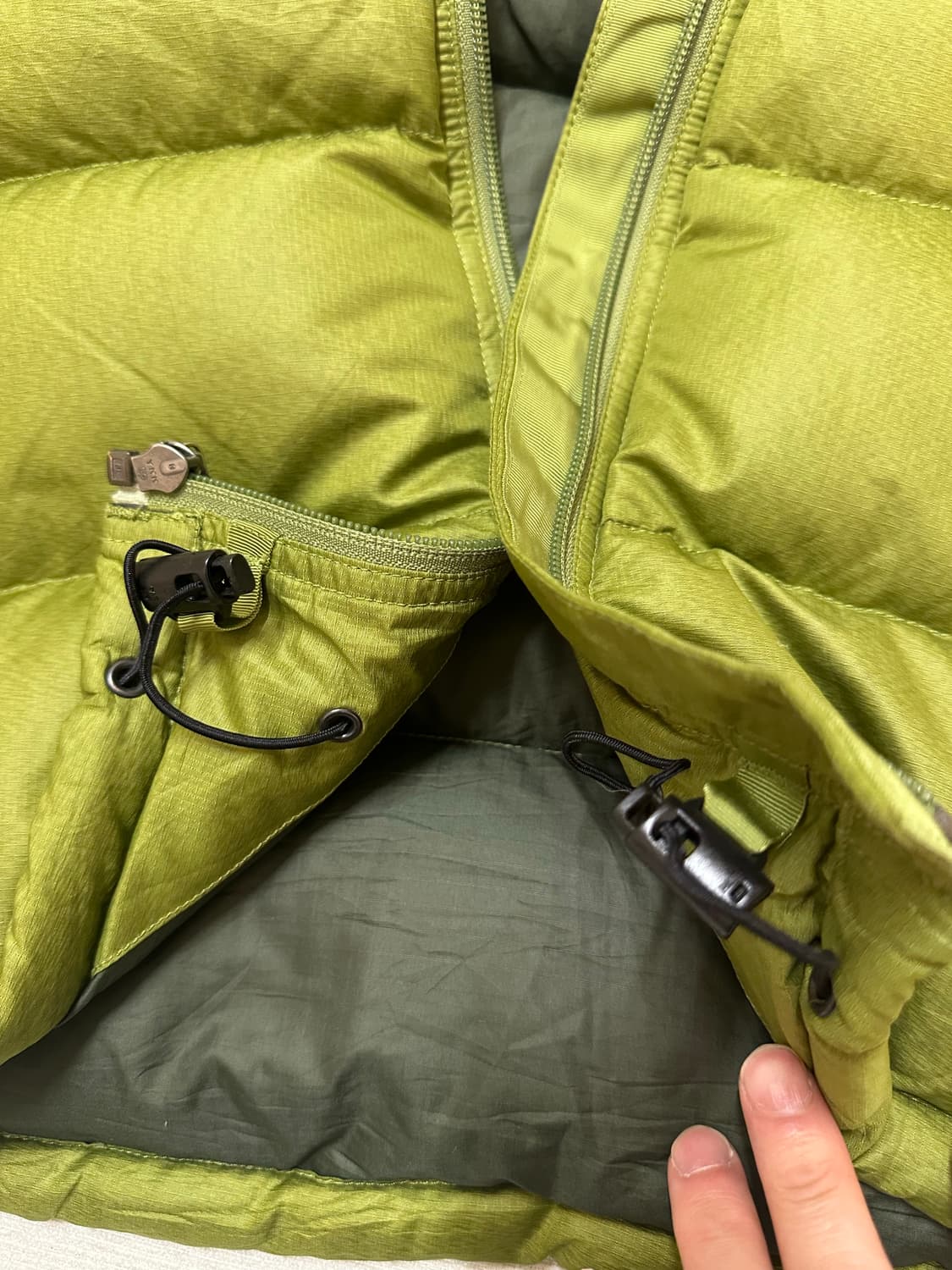 (S)00s 파타고니아 패딩 빈티지 패커블 그린 아보카도 상품이미지8