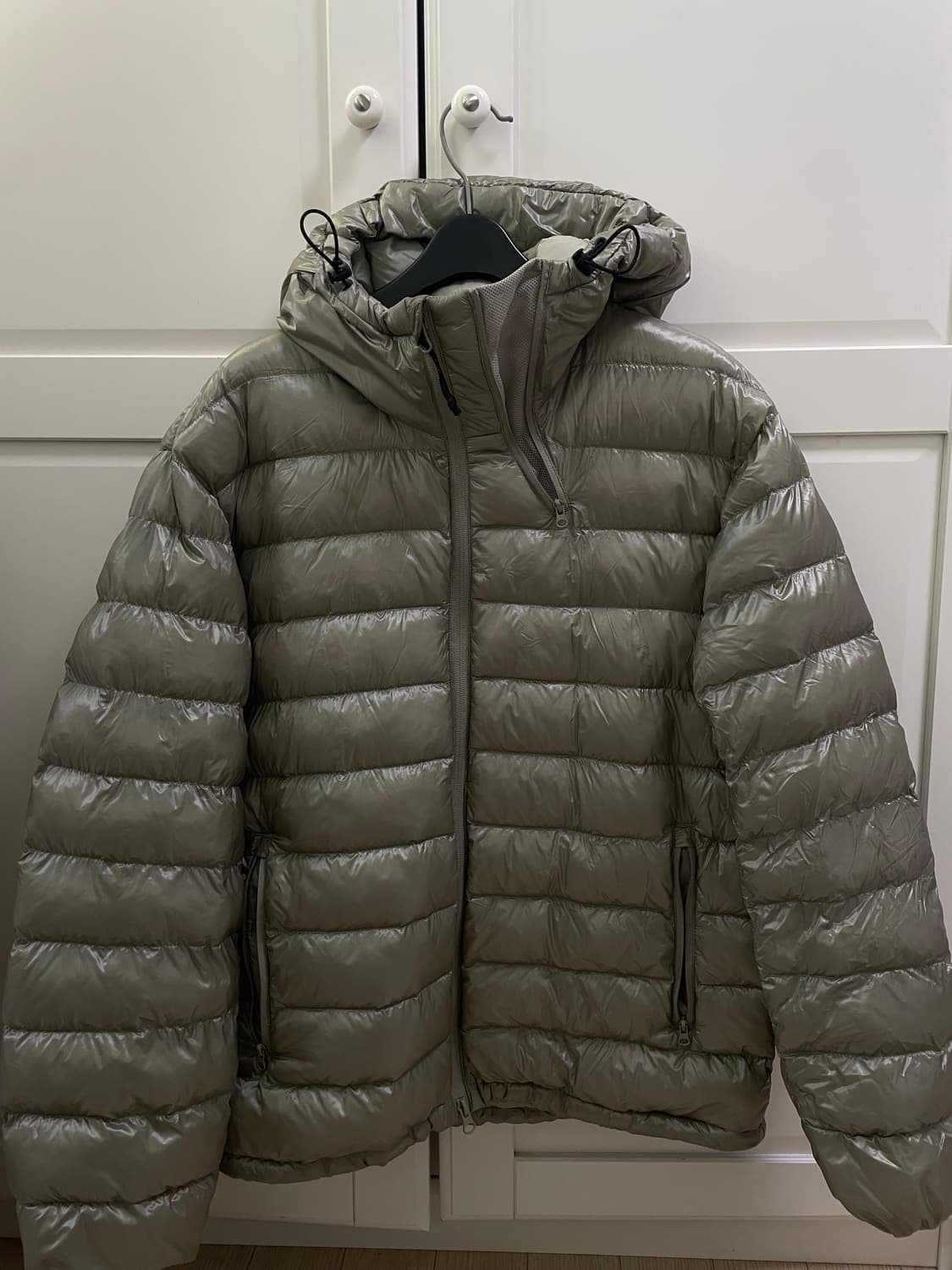 무탠다드 경량패딩 탱커 라이트 벤트 패딩 자켓 카키그레이 상품이미지2