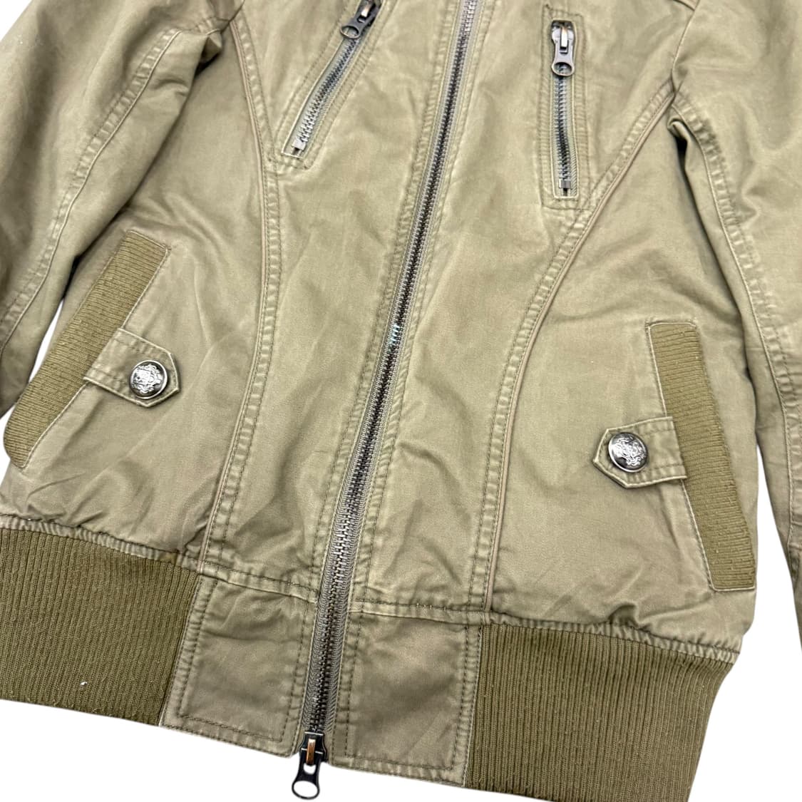 JPN one way Y2K 하이넥 야상 그런지 코튼집업 상품이미지6