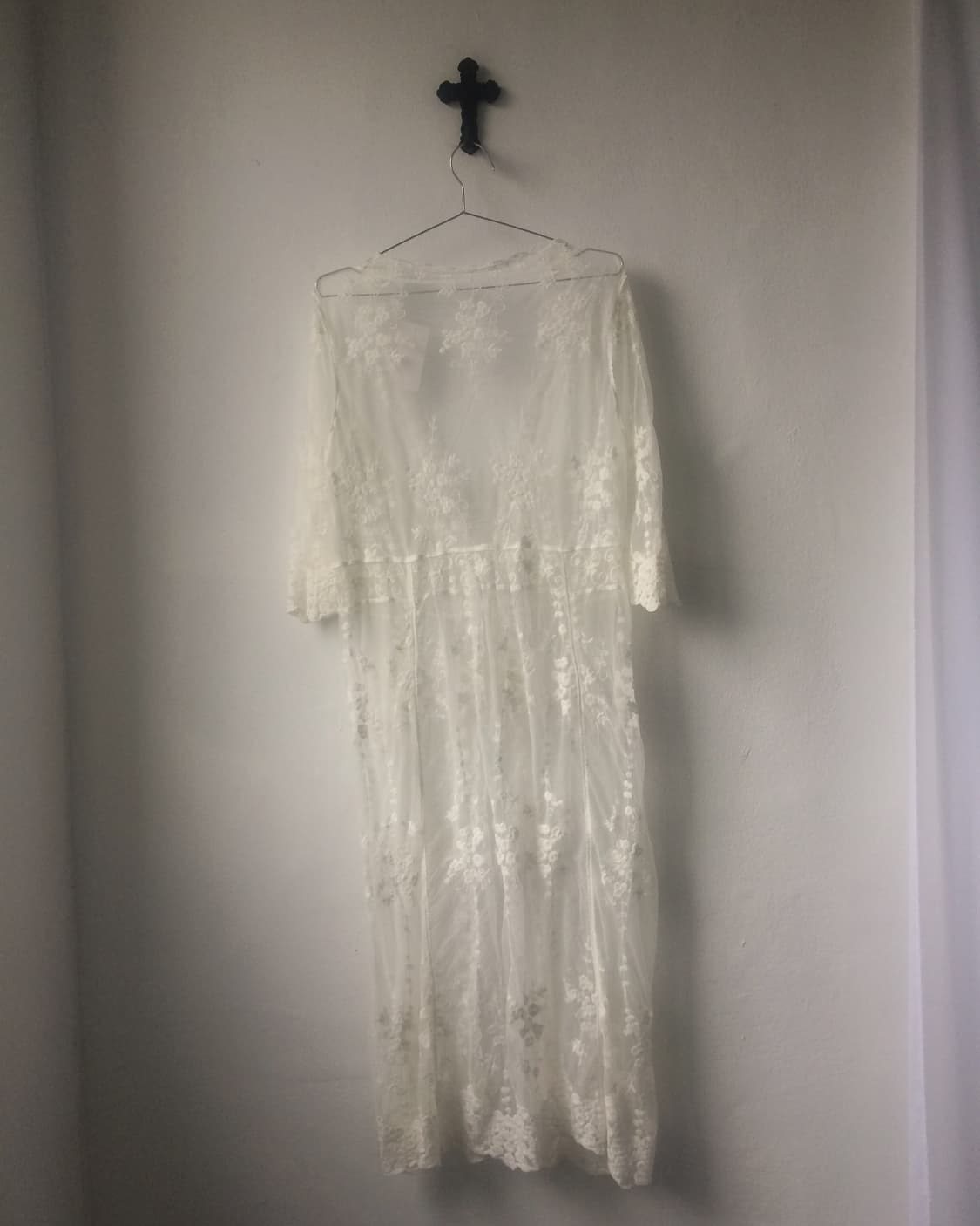 Lace see through long cardigan 상품이미지3