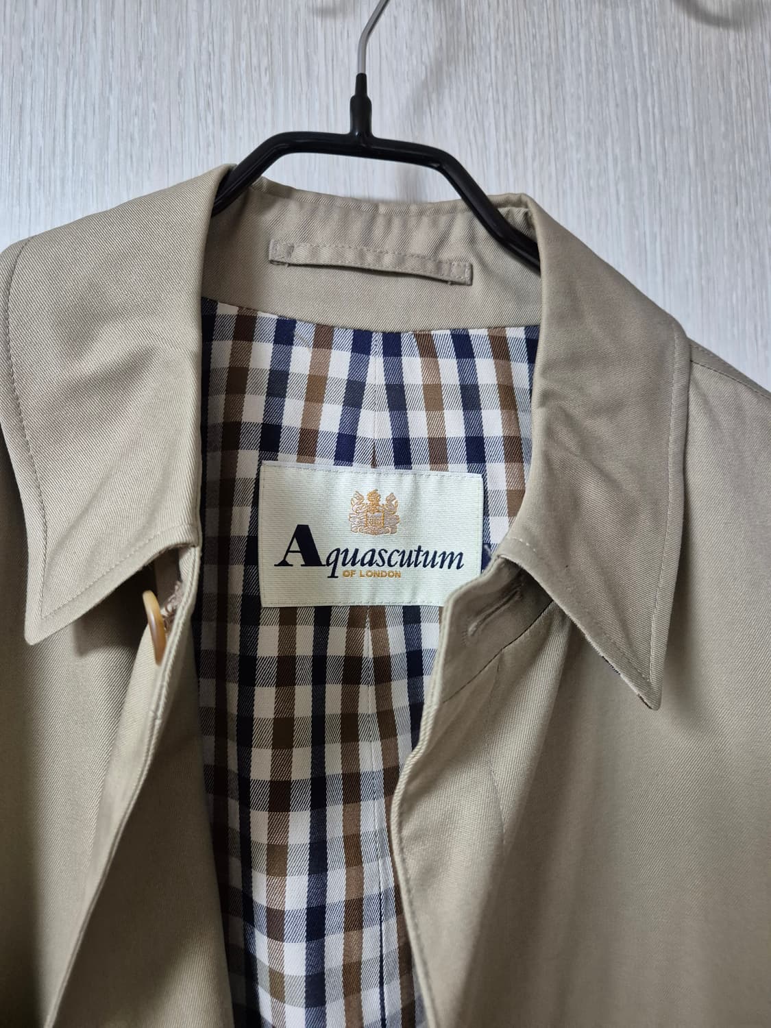 아쿠아스큐텀 싱글코트 트렌치코트  남성 M  100 상품이미지3