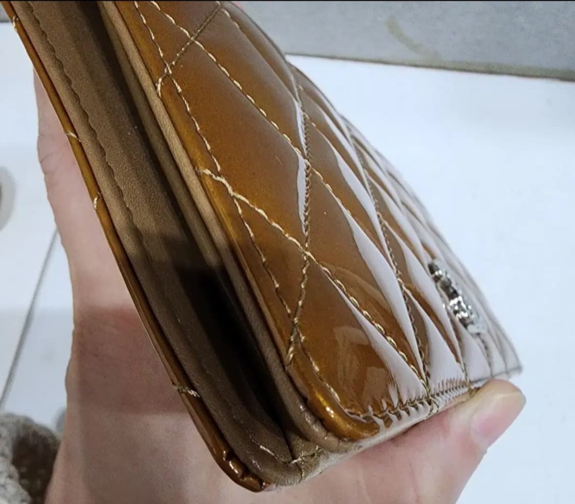 샤넬 페이던트 금장 큐빅 장지갑 상품이미지7