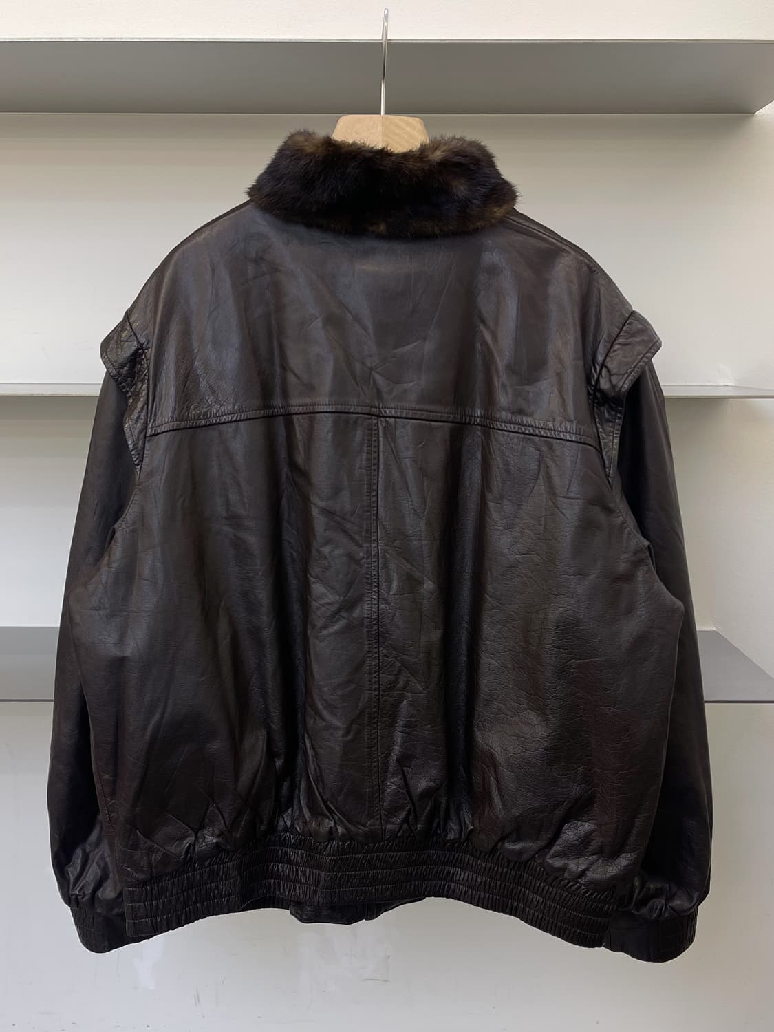 빈티지 리버시블 밍크 퍼 레더 자켓 상품이미지6