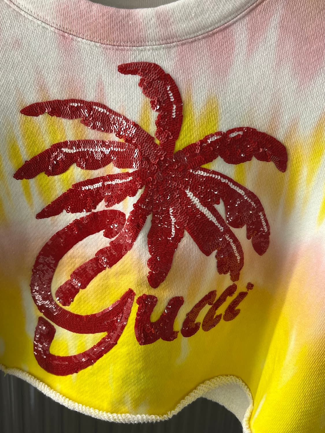 GUCCI 구찌 타이다이 크롭 스웻셔츠 XS 상품이미지3