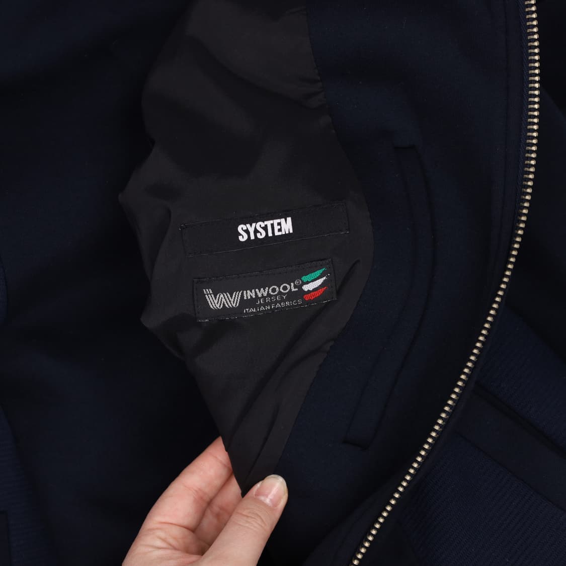 100 시스템옴므 백프린팅 블루종 자켓 0227M 상품이미지3